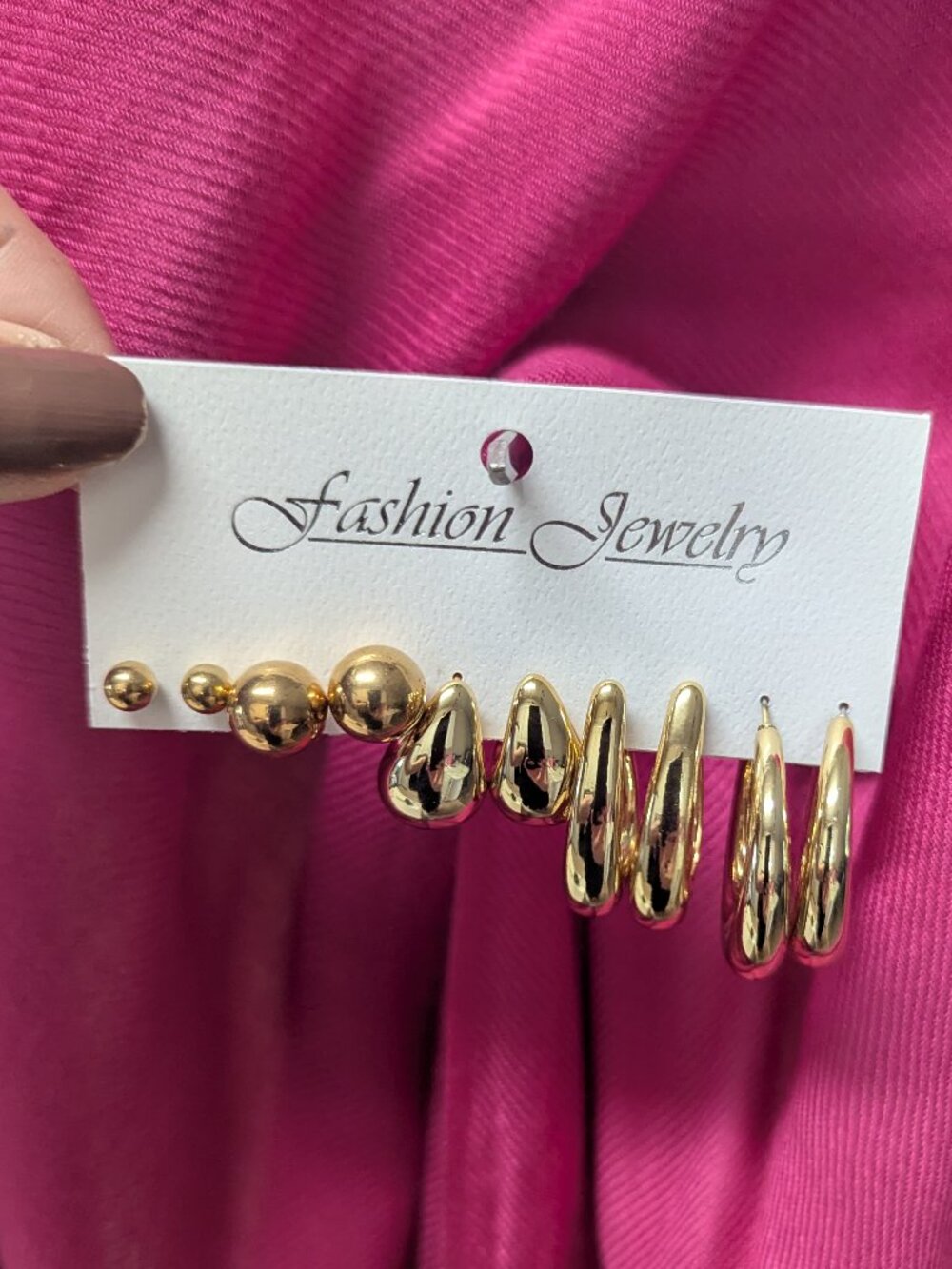 Gold earrings